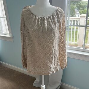 Tory Burch Cream Lace Blouse